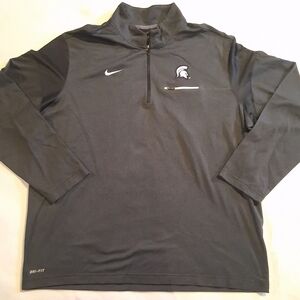 Nike Dri-Fit Michigan State Spartans Quarter Zip Pullover Men XXL